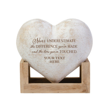 28 Collective Personalized Retirement Gift, Rustic Wooden Heart Plaque Keepsake, Coworker or Employee Farewell Gift, Never Underestimate Happy Retirement Gift, Custom Message Retirement Decor