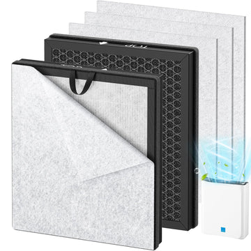 5-in-1 Air Filter Compatible with AEOCKY Cybertron Air Purifier, Replacement Filter with Washable Pre-Filter, for Home Large Room, Pet Hair, Smoke, 2 Pack