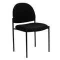 Flash Furniture Tania Comfort Black Fabric Stackable Steel Side Reception Chair, Set of 1
