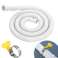 Dehumidifier Drain Hose Kit (5.25FT) – Universal PVC Corrugated Drain Hose with Stainless Steel Clamp & Thumb Screw, Leak-Proof Design, Fits Most Dehumidifiers and Portable Washing Machines