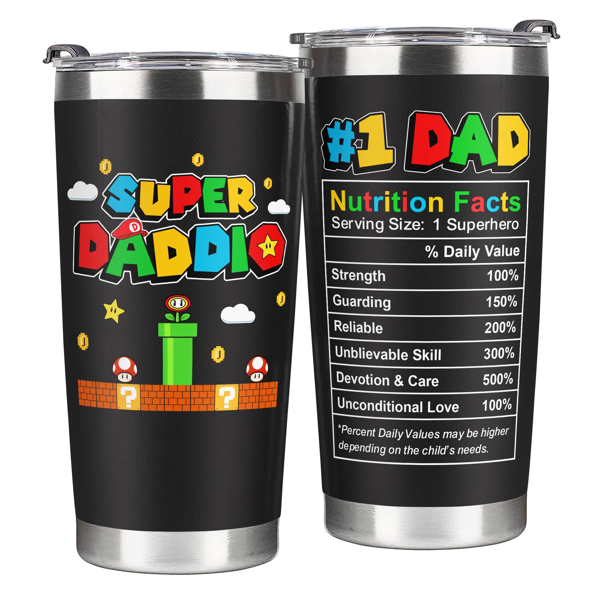 Fathers Day Gift for Dad from Daughter, Son - Funny Dads Birthday Gifts Ideas - Gag, Funny Dad Gifts - Best Dad Ever Gifts - Fathers Birthday Gifts - Best Dad Tumbler 20Oz Stainless Steel