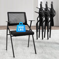 Clatina Stackable & Foldable Office Chairs with Ergonomic Lumbar Support and Thickened Seat Cushion, Folding Mesh Fabric Reception Guest Chair