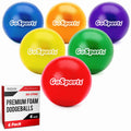 GoSports Soft Skin Foam Playground Dodgeballs - Set of 6 Includes Mesh Carry Bag