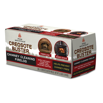 Pine Mountain Creosote Buster Firelog, 3.5 lb, Chimney & Fireplace Safety | Reduces dangerous creosote buildup; single-use safety firelog; compatible with all wood-burning fireplaces