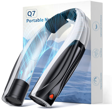 Vexolta Portable Neck Fan - 6000mAh Battery Hands Free Personal Fan, 6 Speed Adjustable, Rechargeable & Wearable, Gift for Women Men, Office, Travel, Sports
