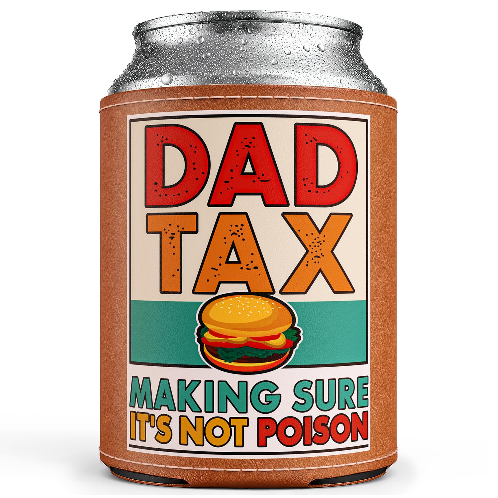 Fathers Day Gift for Dad from Daughter Son - Keeps Cold 12Oz Can Cooler Insulated No Wet Hands, Includes Gift Box, Dad Birthday Gifts for Father's Day Retirement, Cauife Beer Soda Slim Can Koozie