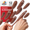 X-Protector Rubber Poop Slingshot - 12 PCS Pack Flying Fake Shot Finger Slingshot Toy - Squishy Poo Sling Shot Toys for Kids - Funny Poop Emoji Squishy Game!