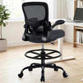 Areshark Drafting Chair - Ergonomic Tall Office Chair with Lumbar Support and Filp-up Armrests - High Standing Desk Chair Breathable Mesh with