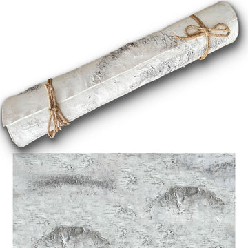 Artificial Birch Bark 3D Realistic Texture 78.7in*19.7in?10.8 Sq.ft?Silicone Material Faux Tree Bark Nature-Inspired DIY Design Eco-Friendly Home Deco Accentuating Natural Beauty ?No glue included?