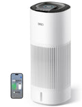 DREO Smart Evaporative Humidifier Large Room up to 1000ft², 800ml/h High Output Air Humidifiers for Bedroom, 10L, 50H Long Runtime with Precise Humidification for Plants, Home, Office, White, HHM774S
