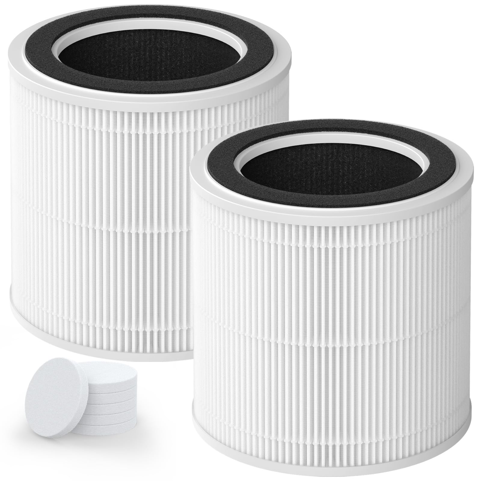 AP02 Replacement Filter Compatible with WESTHEY AP02 Air Purifier, 3-in-1 H13 True HEPA Filter with Activated Carbon, 2 Pack