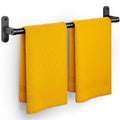 Powools Matte Black Towel Rack for Bathroom - 24" Rustproof Towel Holder, Sturdy Towel Bar Wall Mounted, Space-Saving Towel Hanger, Bathroom Accessories, Home Decor, Apparment Essentials