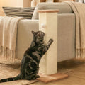 PETKARAY Couch Corner Cat Scratcher, 28.5" Sisal Scratching Post for Indoor Cats, Corner Wall Scratch Pad for Furniture Protection, Plush Base, Large