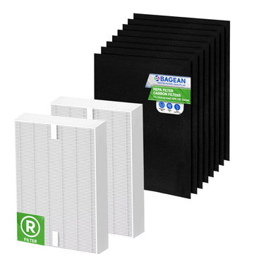 Bagean HPA100 HEPA Replacement Filter for Honeywell Air Purifier | Compatible Honeywell R Filter Replacement - H13 True HEPA & Carbon Filters 99.98% Particles & Purifies Air (2 HEPA+8 Carbon)