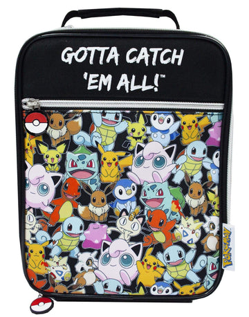 Pokemon Lunch Bag for Kids | Gotta Catch 'Em All Adventure | Boys and Girls Characters Food Container | Carry the Enchantment