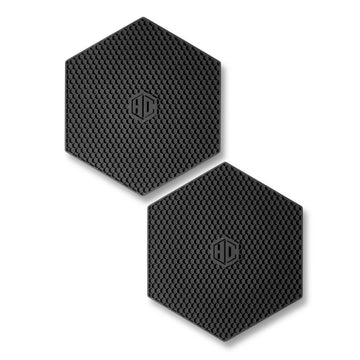 HexClad 2 Pack Black Hexagonal Silicone Trivets Nonslip Hot Pads