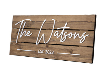 Personalized Family Name Sign - Wedding Gift - Last Name Pallet Sign - Home Wall Decor