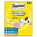 Temptations Lickable Spoons, Soft Lickable Cat Treats, Adult Wet Cat Treats, Variety Pack, 24 Spoons
