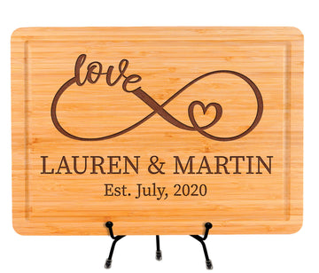 Personalized Cutting Board for Couples 2026, Wedding, Engagement Gifts for Couples, Anniversary, Bridal Shower, Housewarming, Christmas, Customized Engraved Gift for Men, Women, Family