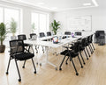 Blaneduo, 12 Pack Stackable Conference Room Chairs with Paddle Folding Office Chair Foldable Desk Chair Mesh Back and Arms for Conference