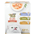 Purina Fancy Feast Lickable Broth Topper Complement Creamy Wet Cat Food Variety Pack - (Pack of 12) 1.4 oz. Pouches