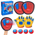JoyCat Toss and Catch Ball Game with 2 Gloves for Kids & 2 Paddles for Adult or Kids, Outdoor Toys for Family Camping, Beach & Yard Games, Toddler Baseball Glove, Gifts for 3-12 Year Old