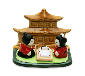Japanese Nativity Scene - Handmade in Clay - 1 block - 3.8"X2.2"X2.9" high, Japan, Tokyo, Christmas Decoration