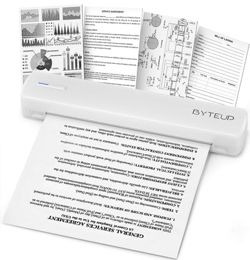 Wireless Thermal Printer, A4 Bluetooth for Letter Legal Paper, 203 DPI | No Ink, Direct Thermal, App-Controlled, USB-C Backup, Portable for Notes and Forms