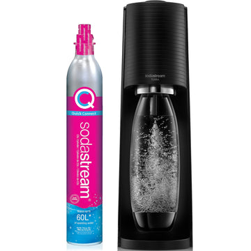 SodaStream Terra Sparkling Water Maker (Black) with CO2 and DWS Bottle (Renewed)