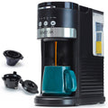 REVOTRA Single Serve Coffee Maker for Pods & Ground Coffee, 6 to 14oz Brew Sizes, Strong Brew Option, Fast Brewing, Compact Design with Removable 40oz Reservoir