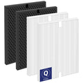 ApplianceMates 5510 5520 Replacement Filter Q for Winix 5510 5520 Plasmawave Air Purifier, Part# 1712-0123-00, 2 True HEPA Filters + 2 Activated Carbon Filters