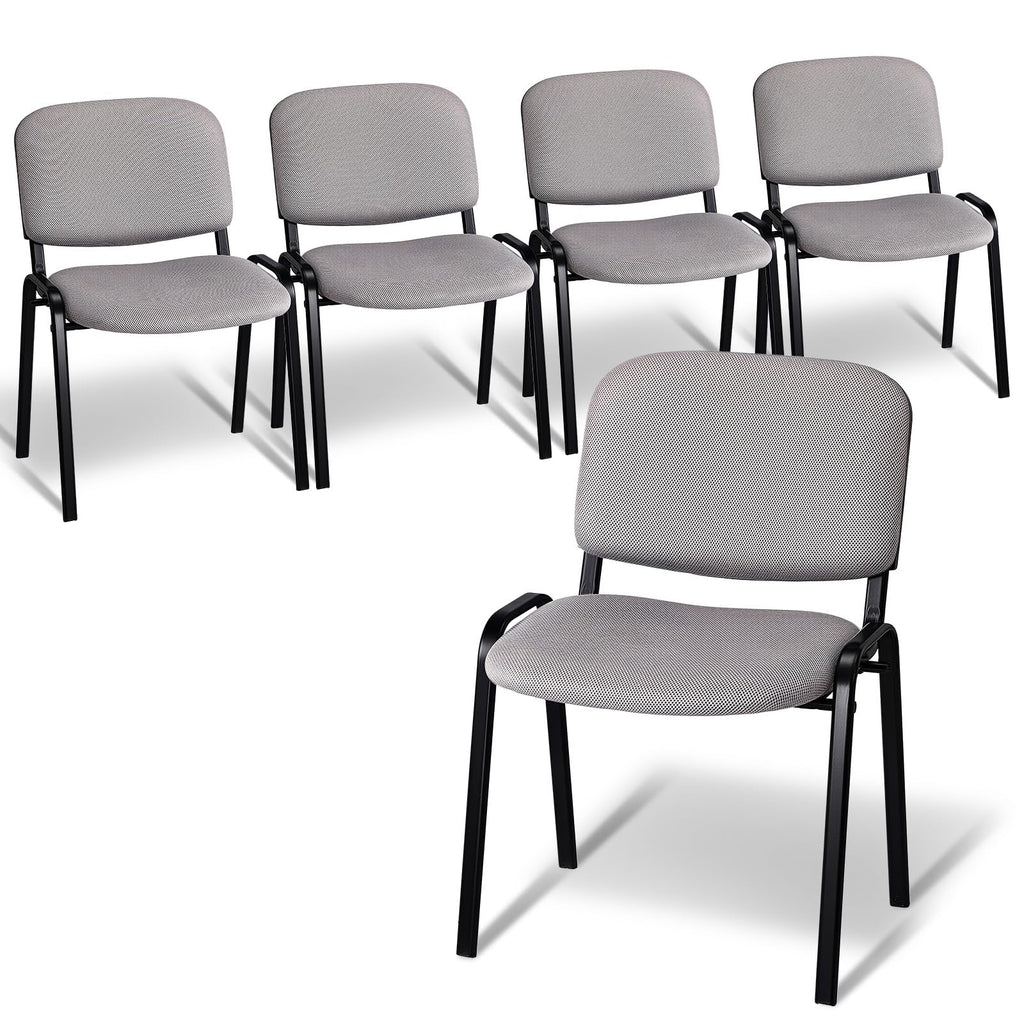 Vingli 5-pack Waiting Room Chairs, Stackable Chair for Office, Mesh-grey, Mesh-gery