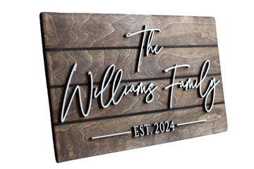Family Last Name Sign, Personalized Wedding Gift, Pallet Sign Style, Farmhouse Decor, Established Sign, Custom Wood Sign, Engagement Gift
