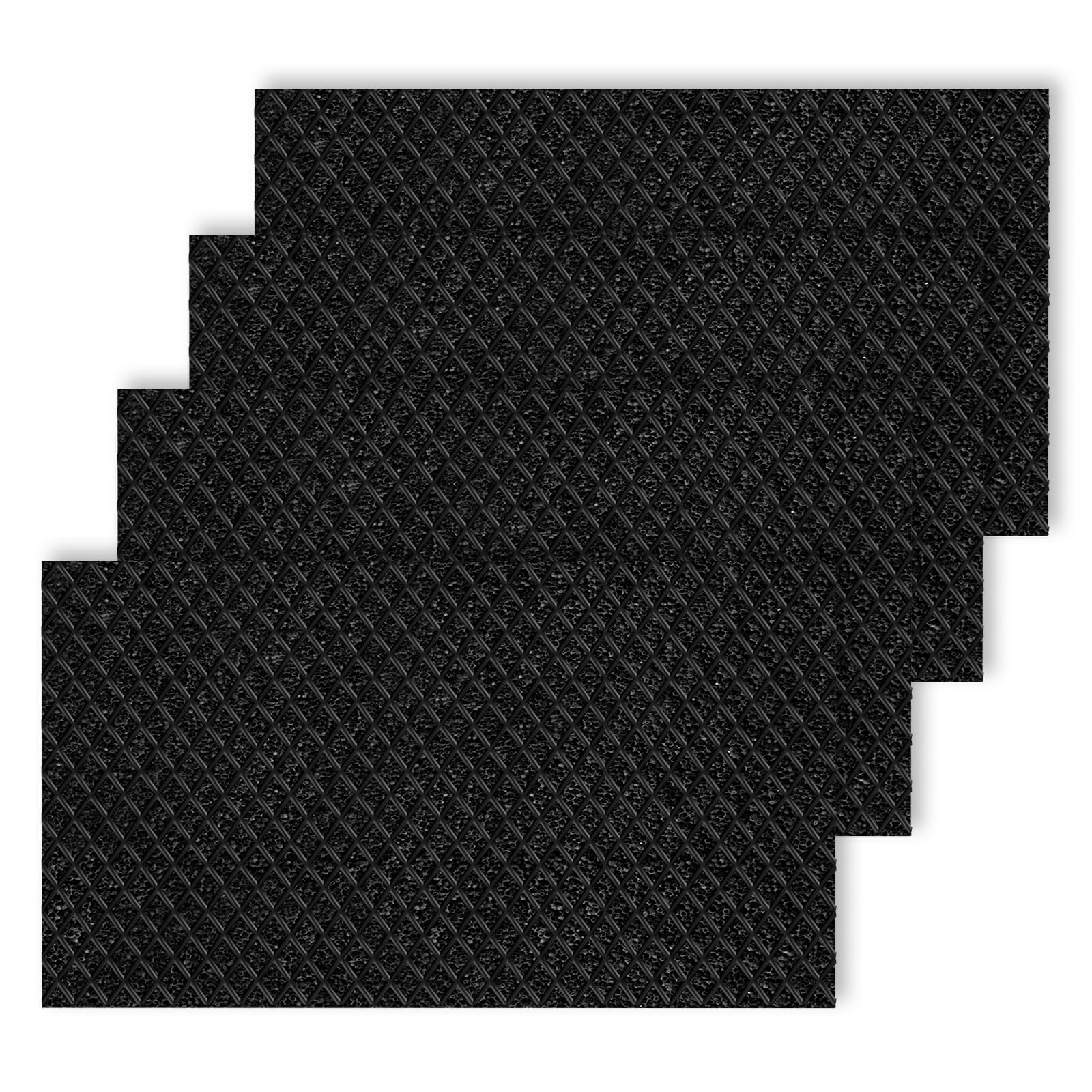 6.3” x 4.3” x 3/16” Activated Carbon Filter Compatible with Windmill Window Air Conditioner, Filters Smoke, Pollen, Dust et., 4 Pack