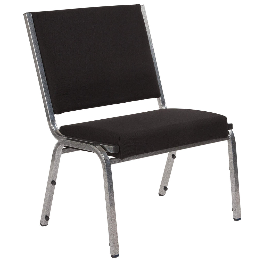 Bizchair 950 Lb. Rated Black Fabric Bariatric Medical Reception Chair, 26.5 inches W x 23.5 inches D x 34 inches H