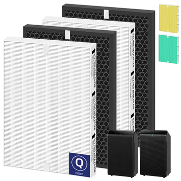 5510 5520 5530 HEPA Air Purifier Filter Q Replacement for Winix 5510 5520 5530 Plasmawave Air Purifier H13 True HEPA Carbon Filter,# 1712-0123-00,2 Set