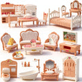 Dollhouse Furniture Set, 38 Pcs Miniature Doll House Accessories with Dogs and Cat ?Kitchen Bedroom Living Room Bathroom Furniture, Toy for Kids Ages 3+ Boys Girls, Great Gift Idea