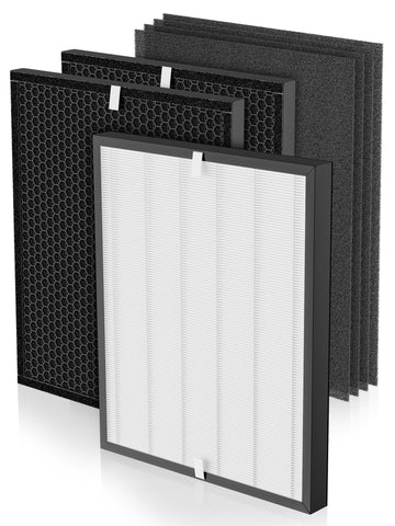 3000 Replacement Filters Compatible with Air Doctor 3000 Air Purifier | Includes 1 High-Efficiency Filter, 2 Carbon/VOC Filter & 4 Pre-Filters, Compare to Part #ADF3001, ADF3002 & ADF3003