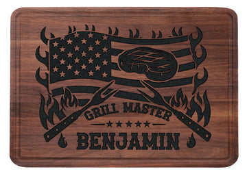 Personalized Cutting Boards for Meat, Wood Engraved Grilling Gifts for Men, Mens Fathers Day Gift, Christmas Presents for Dad, Customized BBQ Daddy Birthday Gifts for Husband, Grandpa, Him