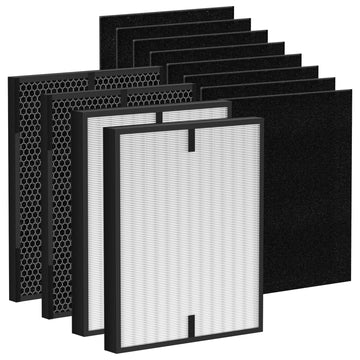 12 Pack 3000 Air Replacement Filter, Compatible with Air Doctor 3000, 3000M, 3000Pro Air Puri-fier, 2 Post-Filters + 2 Activated Carbon Filters + 8 Pre-Filters
