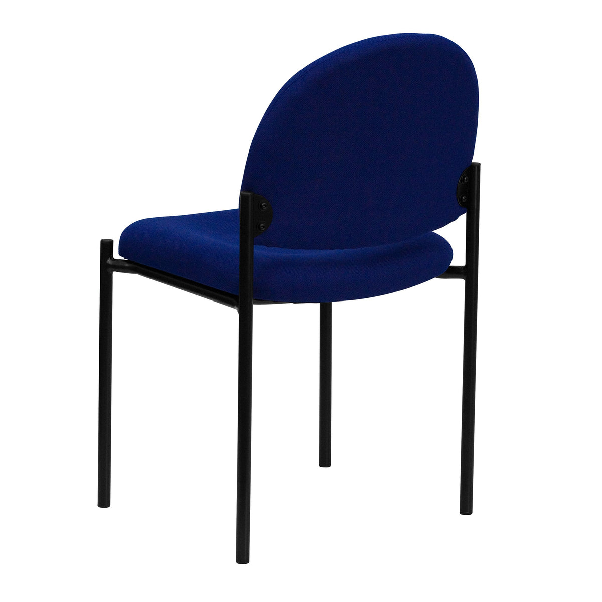 Flash Furniture Steel Stackable Reception Chair, Navy, Set of 1, Navy Fabric
