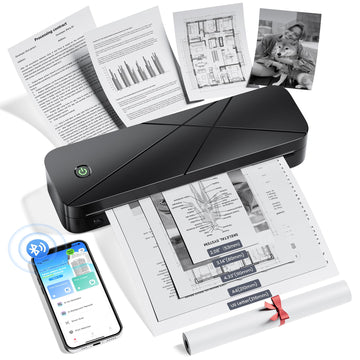 TATTMUSE Portable Inkless Thermal Printers Wireless for Travel, Bluetooth Small Mobile Printer for Phone & Laptop & Home Use, Support 8.5" X 11" US Letter & A4 and Multiple Sizes Thermal Paper