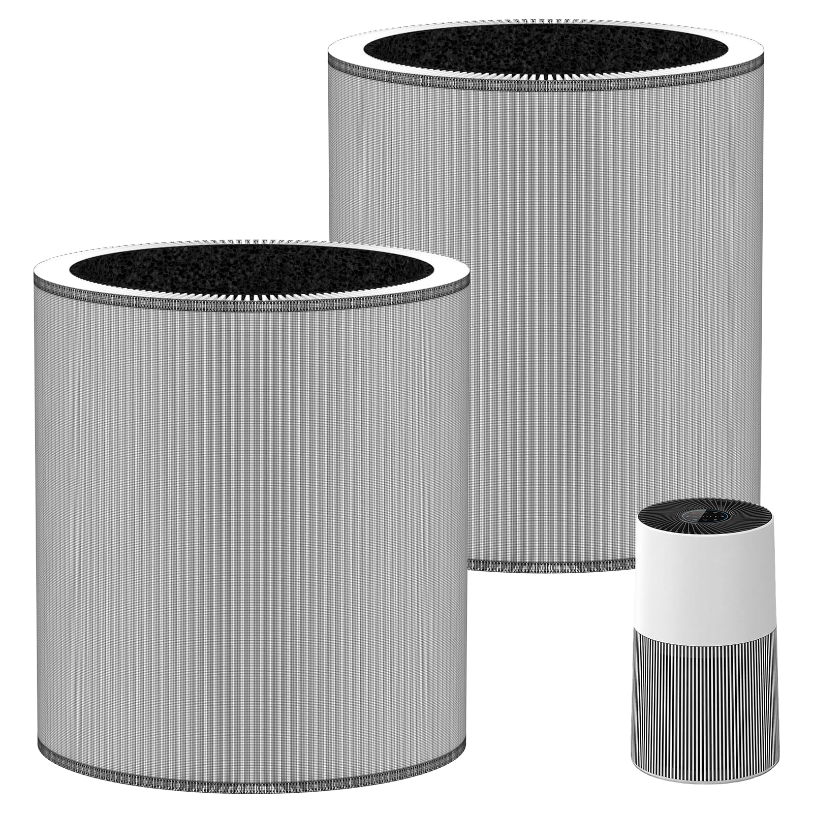 2 Pack C610 Replacement Filter Z Compatible with Winix C610 Air Purifier, 3-in-1 True HEPA, Activated Carbon and Pre-Filter, Part # 1712-0121-00