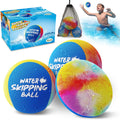 Water Skipping Ball Pool Ball Water Toy, 3 Pack Water Ball Ink-Splashed Colorful Skip Balls for Lake, Summer Beach Swim Toys Games for Boys Teens Kids and Adult Games