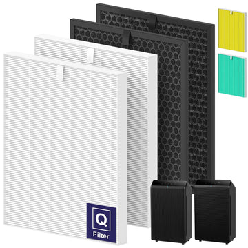 Filter Q – 1712-0123-00 Replacement Filter for Winix 5510 5520 5530 Air Purifier – Combo Pack Includes 2 High?Efficiency Main Filters + 2 Activated Carbon Filters