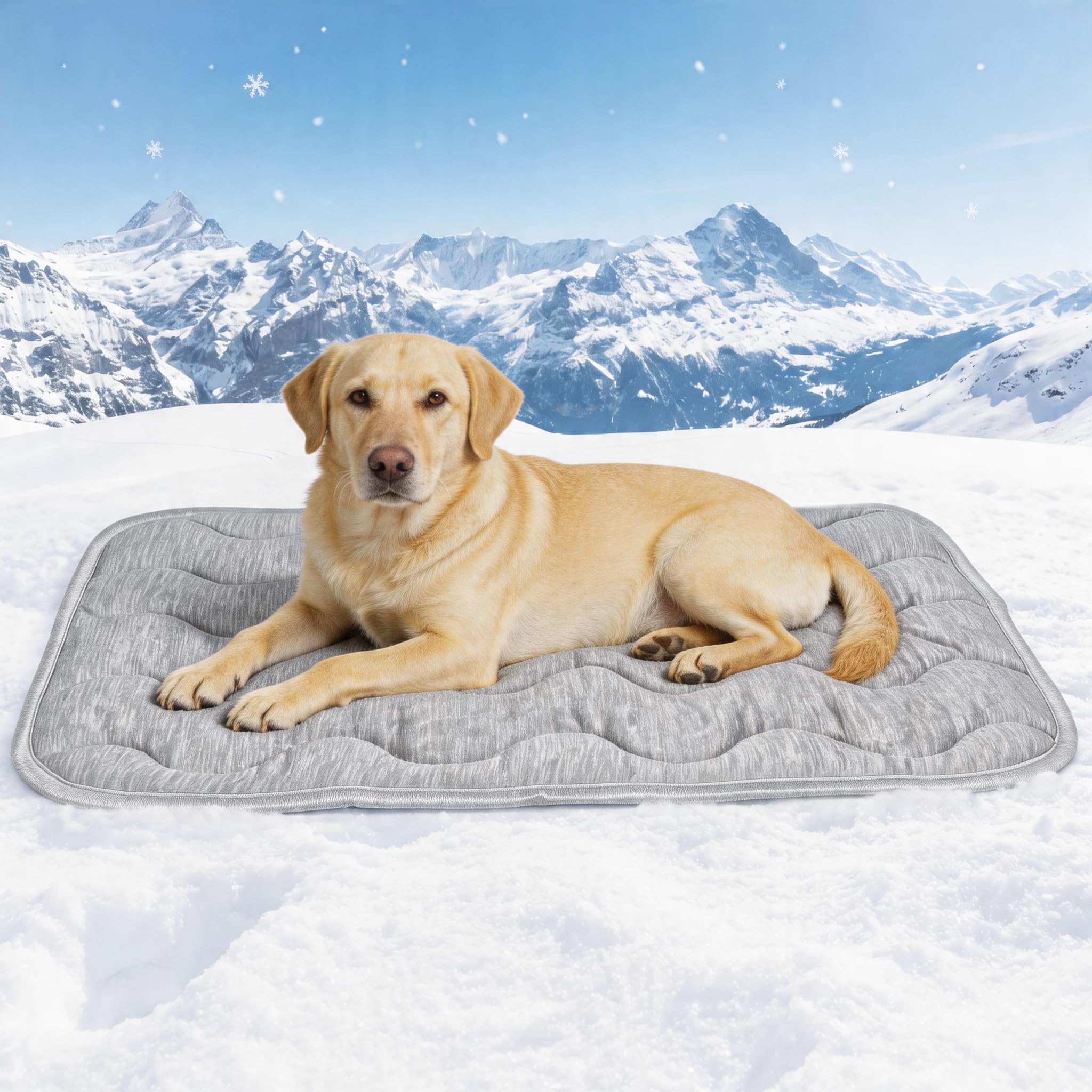 Dog Cooling Mat Q-Max>0.4 Self Cool Pad for Dogs and Cats with Anti-Slip Bottom, Washable Portable Pet Sleeping Pad for Summer?Larger Size 39.4" *27.6"