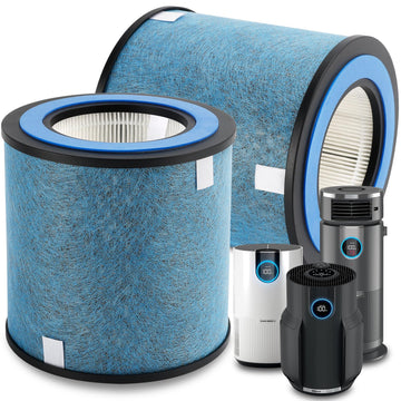 HP152 NeverChange Filter Compatible with Shark HP152 HP153 Never Change Air Purifier HP100, HP102, HP102PET, HP102PETBL, HP132, HC450, HC451, HC452, HC455, Part # HE15FKPET, 2-Pack