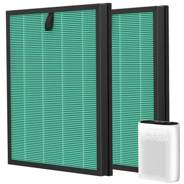 2 Pack MK-D05 Air Filter Replacement for A-EVE MK-D05 Air Purifiers, 4-in-1 HEPA Filter - Pet Dander Version, Green