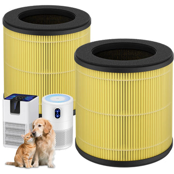 2-Pack B-D02U/B-D02L/M05 Replacement Filter Compatible with MOO-KA B-D02L/M05, VEWIOR B-D02U, KOIOS B-D02L and Tailulu D10 Air Purifiers