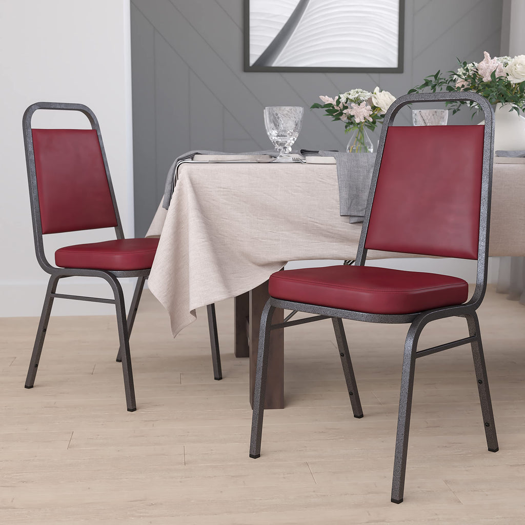 Flash Furniture Hercules Fabric Banquet Chair, Silver, 4-pack, Set of 4, Gray Fabric/silver Vein Frame